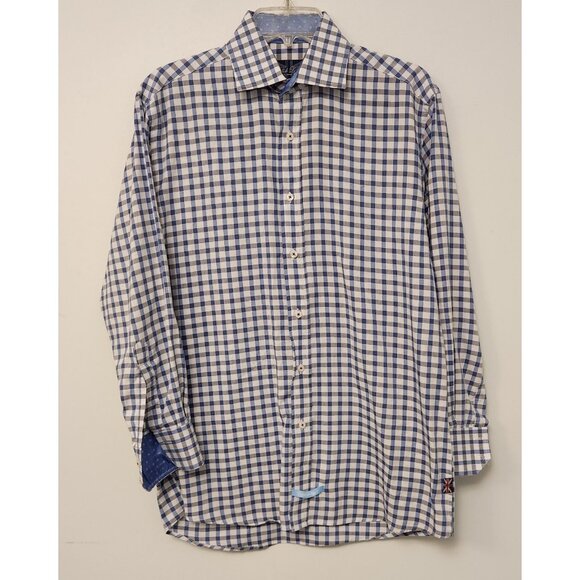 English Laundry Shirt Long Sleeve Button Up Flip Cuff Mens Size 15.5 32/33 - Picture 2 of 16